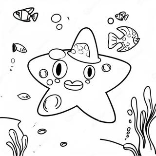 Funny Patrick Star Underwater Coloring Page 2717-2221