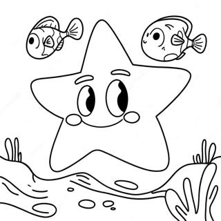 Funny Patrick Star Underwater Coloring Page 2717-2222