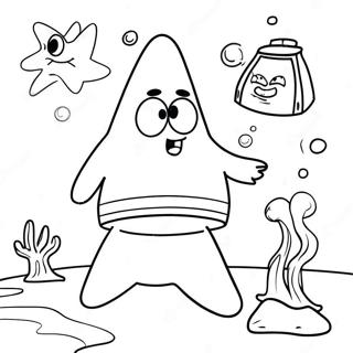 Funny Patrick Star Underwater Coloring Page 2717-2223