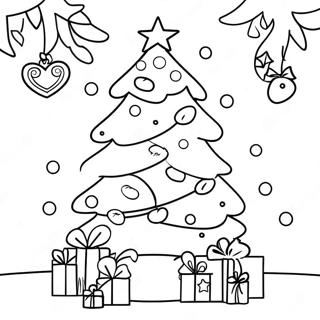 Aesthetic Christmas Tree Coloring Page 27193-21818