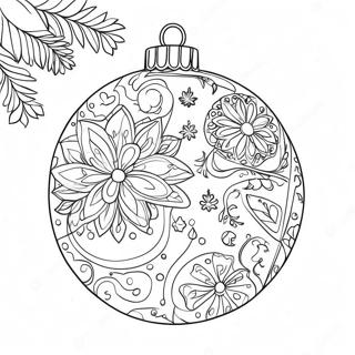 Whimsical Christmas Ornament Coloring Page 27194-21825