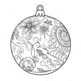 Whimsical Christmas Ornament Coloring Page 27194-21826