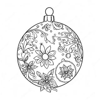 Whimsical Christmas Ornament Coloring Page 27194-21827