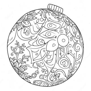 Whimsical Christmas Ornament Coloring Page 27194-21828