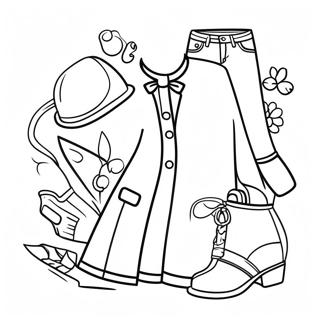 Fashion Coloring Page For Kids 271-211