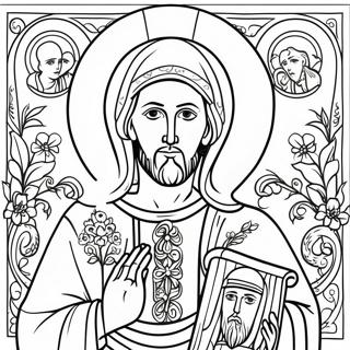 Beautiful Orthodox Icons Coloring Page 27204-21833