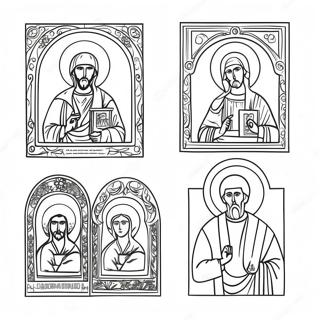 Beautiful Orthodox Icons Coloring Page 27204-21834