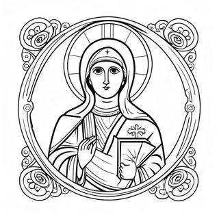 Beautiful Orthodox Icons Coloring Page 27204-21835