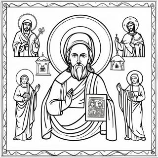 Beautiful Orthodox Icons Coloring Page 27204-21836