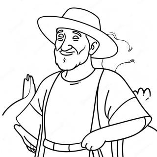 Easy Pilgrim Coloring Page 27213-21837