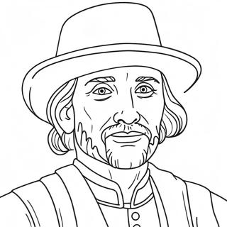 Easy Pilgrim Coloring Page 27213-21838