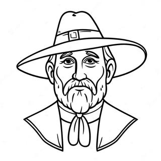 Easy Pilgrim Coloring Page 27213-21839