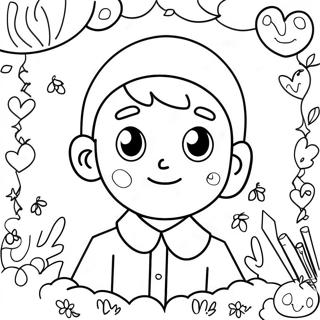 Cute Pilgrim Boy Coloring Page 27214-21843