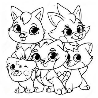 Colorful Animal Jam Characters Coloring Page 27234-21861