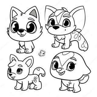 Colorful Animal Jam Characters Coloring Page 27234-21862