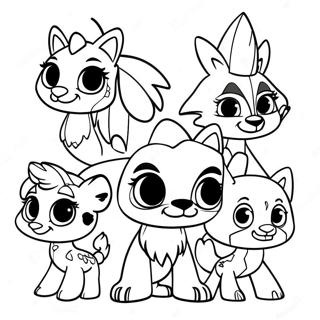 Colorful Animal Jam Characters Coloring Page 27234-21863