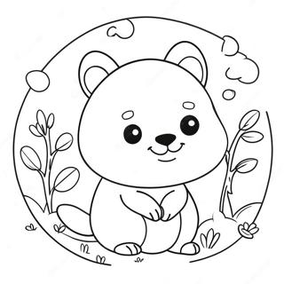 Cute Oval Animals Coloring Page 27244-21866