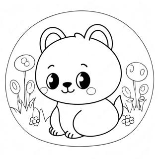 Cute Oval Animals Coloring Page 27244-21867