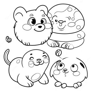 Cute Oval Animals Coloring Page 27244-21868