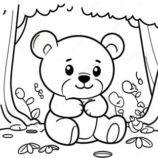 Cute Gummy Bears In A Forest Coloring Page 27254-21873