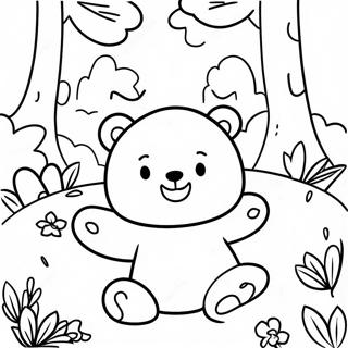 Cute Gummy Bears In A Forest Coloring Page 27254-21874