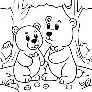 Cute Gummy Bears In A Forest Coloring Page 27254-21875