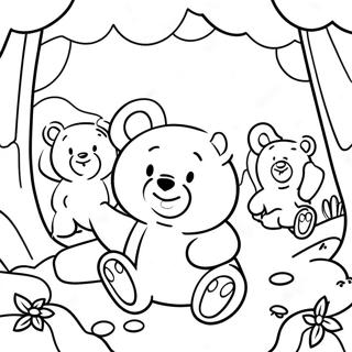 Cute Gummy Bears In A Forest Coloring Page 27254-21876