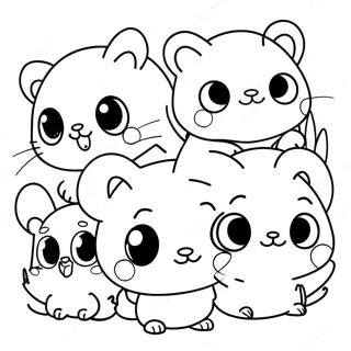 Cute Hamtaro With Friends Coloring Page 27274-21886