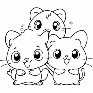 Cute Hamtaro With Friends Coloring Page 27274-21888