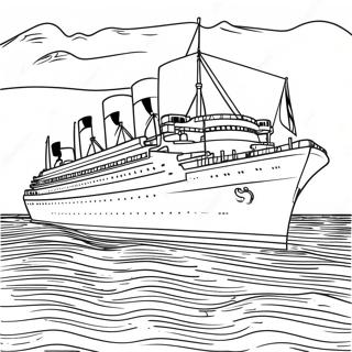 Majestic Britannic Ocean Liner Coloring Page 27294-21901