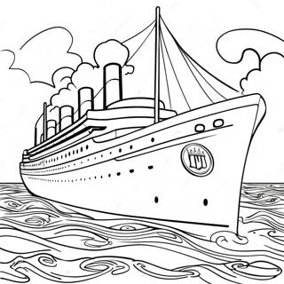 Majestic Britannic Ocean Liner Coloring Page 27294-21903