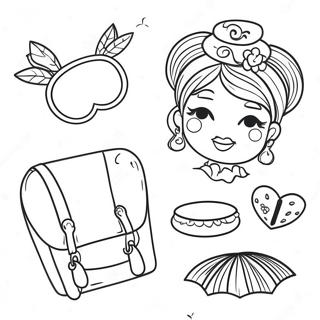 Cute Fashion Accessories Coloring Page 272-230