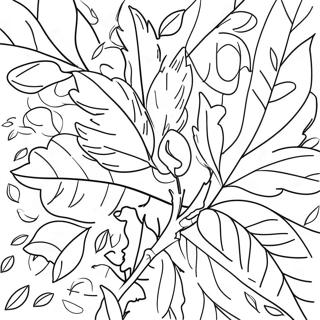 Colorful Autumn Leaves Coloring Page 27324-21929