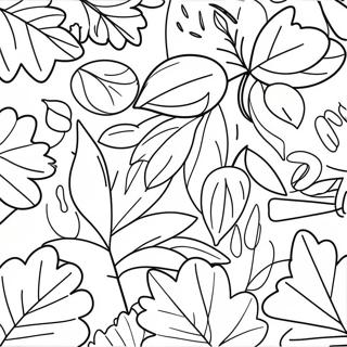 Colorful Autumn Leaves Coloring Page 27324-21930