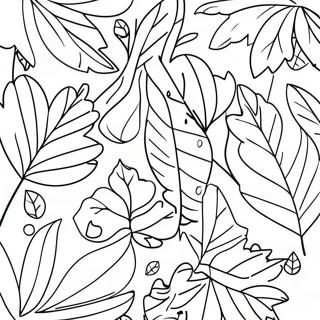 Colorful Autumn Leaves Coloring Page 27324-21931