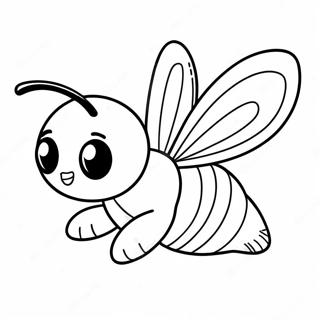 Cute Bumblebee Flying Coloring Page 27334-21934