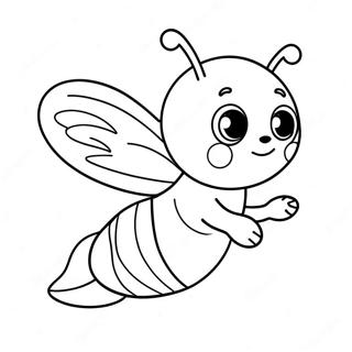 Cute Bumblebee Flying Coloring Page 27334-21935