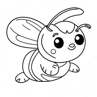 Cute Bumblebee Flying Coloring Page 27334-21936