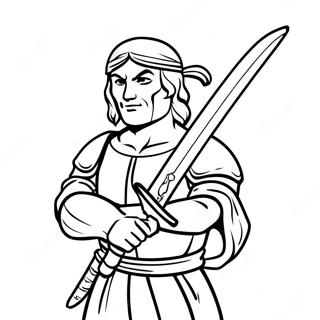 Leonardo With His Sword Coloring Page 27344-21945