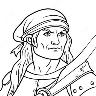 Leonardo With His Sword Coloring Page 27344-21948