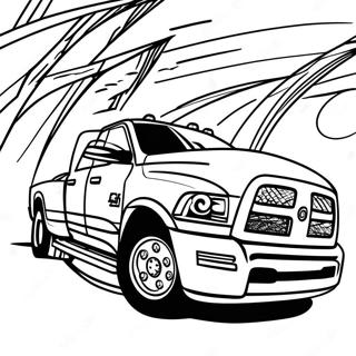 Sleek Ram Truck In Motion Coloring Page 27354-21953