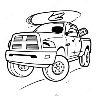 Sleek Ram Truck In Motion Coloring Page 27354-21954