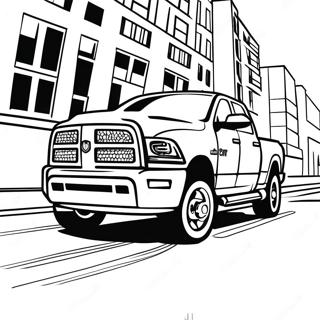 Sleek Ram Truck In Motion Coloring Page 27354-21956