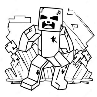 Minecraft Zombie Coloring Page 27373-21951