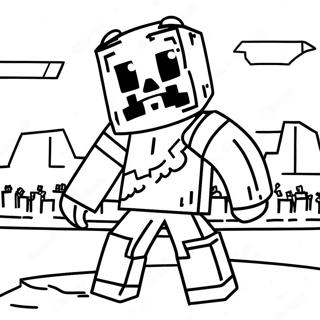 Minecraft Zombie Coloring Page 27373-21952