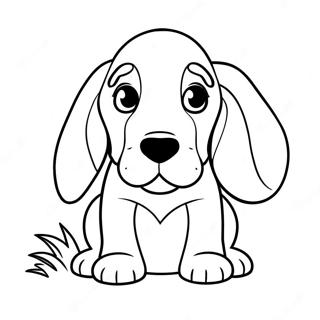 Basset Hound Puppy Coloring Page 27423-21994