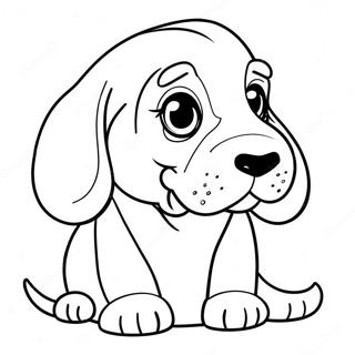 Basset Hound Puppy Coloring Page 27423-21995