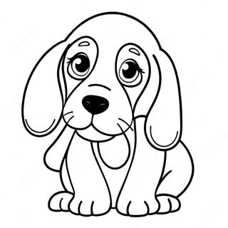 Basset Hound Puppy Coloring Page 27423-21996