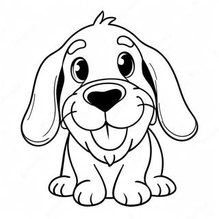 Playful Basset Hound Coloring Page 27424-21998