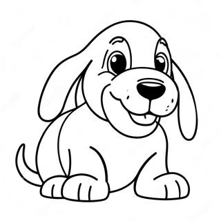 Playful Basset Hound Coloring Page 27424-21999